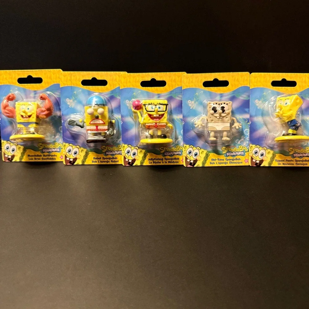 Just Play SpongeBob SquarePants Figures Kids OS Yellow New 5pc Multi-Pack Set